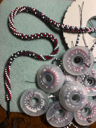 Sep 22 - First 800 beads braided...
only 2400 to go! Sep 22 - First 800 beads braided...
only 2400 to go!